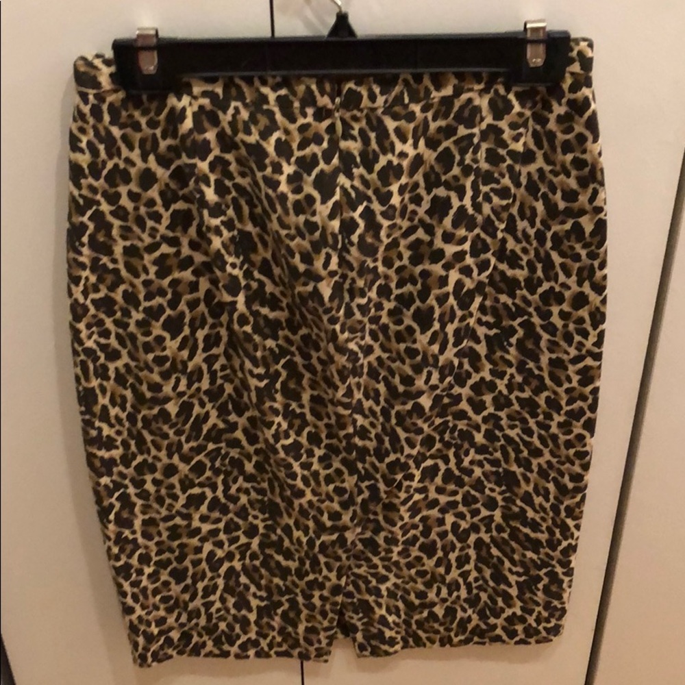 Jcrew animal print pencil skirt size 0
